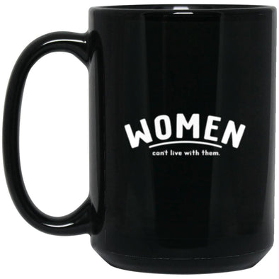 Women Black Mug 15oz (2-sided)