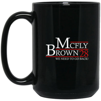 McFly Brown 28 Black Mug 15oz (2-sided)