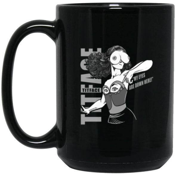 Super Titface Black Mug 15oz (2-sided)