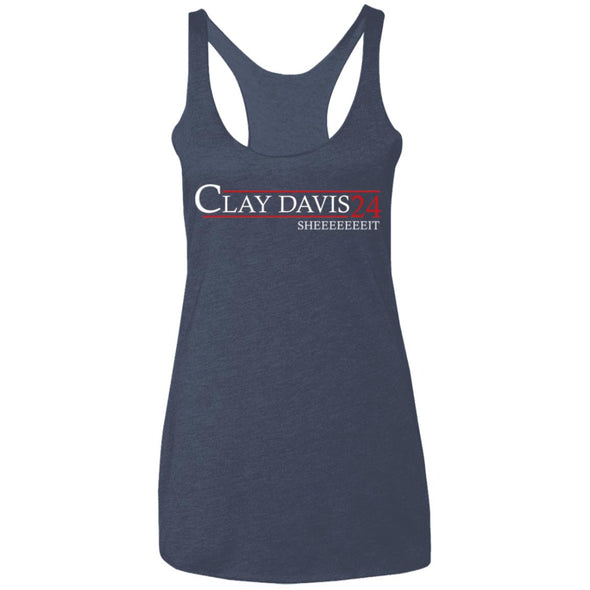 Clay Davis 24 Ladies Racerback Tank