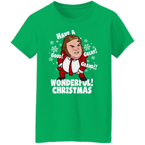 Good Great Grand Wonderful Christmas Ladies Cotton Tee