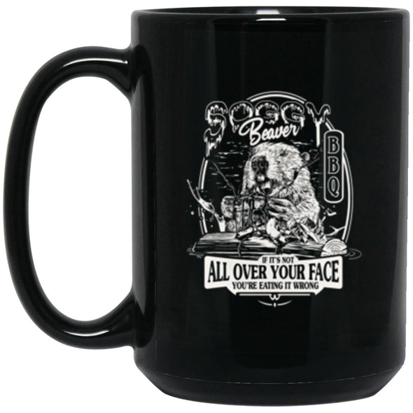 Soggy Beaver Barbecue Black Mug 15oz (2-sided)