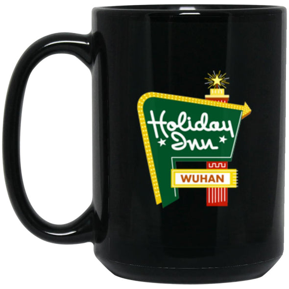 Holiday Wuhan Black Mug 15oz (2-sided)