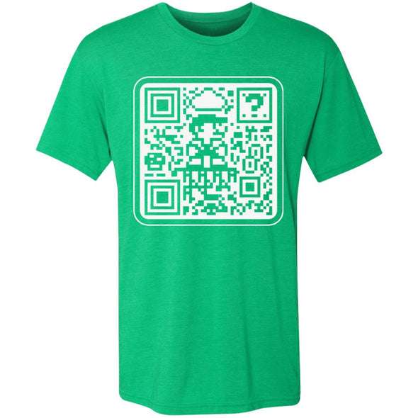 Mario QR Code Premium Triblend Tee