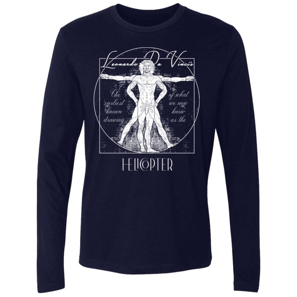 The Vitruvian Helicopter Premium Long Sleeve