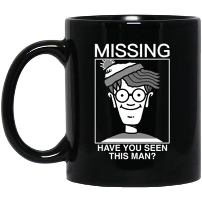 Missing Waldo Black Mug 11oz (2-sided)