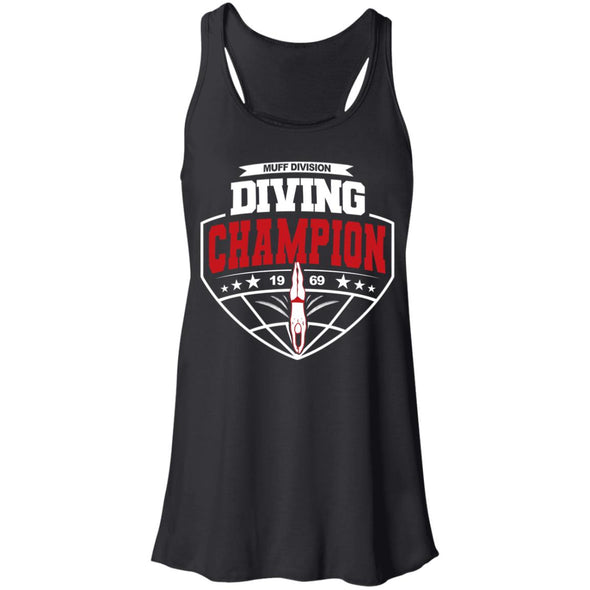 Muff Diving Champion  Flowy Racerback Tank