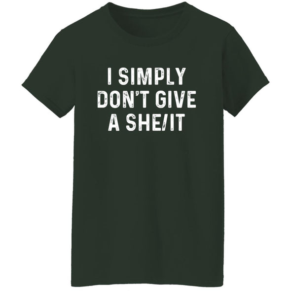 Don't Give A She/It Ladies Cotton Tee