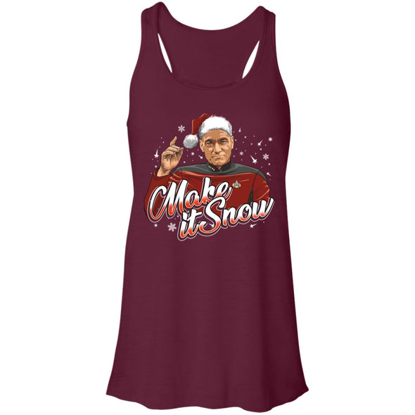 Make It Snow Picard Flowy Racerback Tank