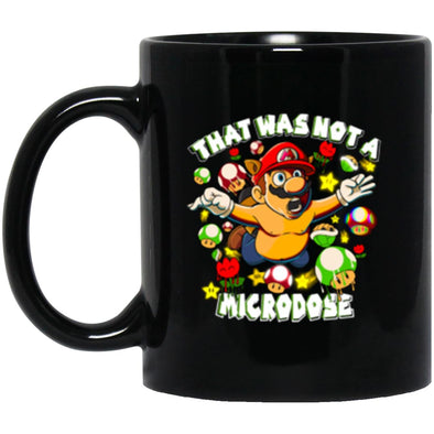 Microdose Mario Black Mug 11oz (2-sided)