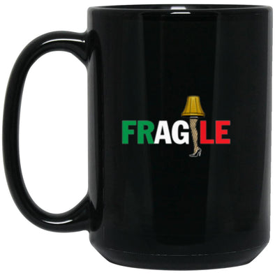 Fragile Italian Lamp Black Mug 15oz (2-sided)