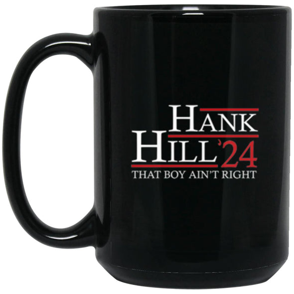Hank Hill 2024 Black Mug 15oz (2-sided)