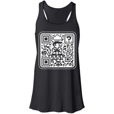 Mario QR Code  Flowy Racerback Tank