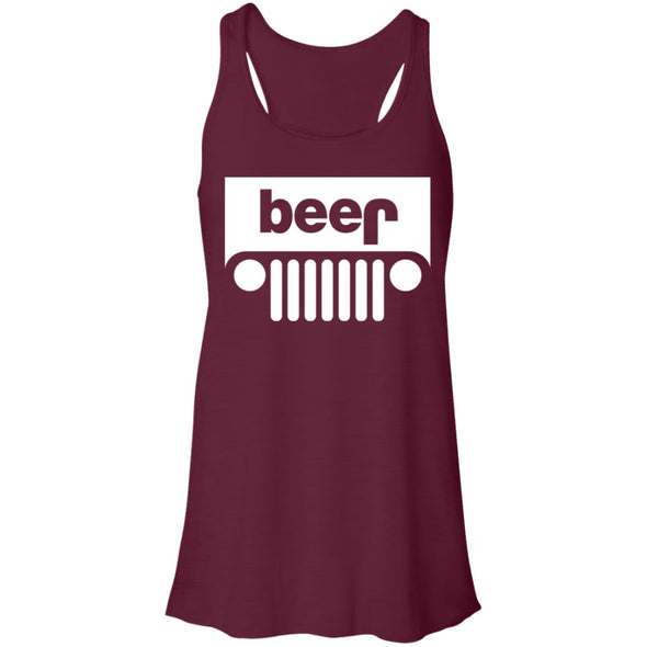 Jeep Beer Flowy Racerback Tank