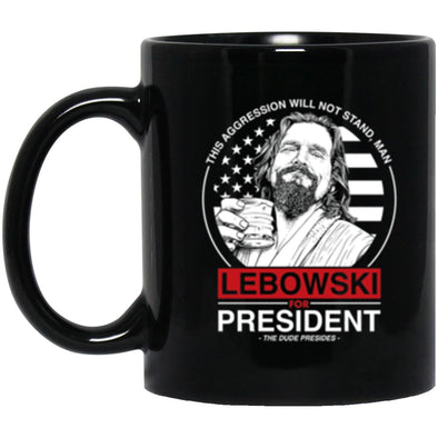 Lebowski For President Black Mug 11oz (2-sided)
