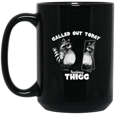 Feeling Thicc Black Mug 15oz (2-sided)