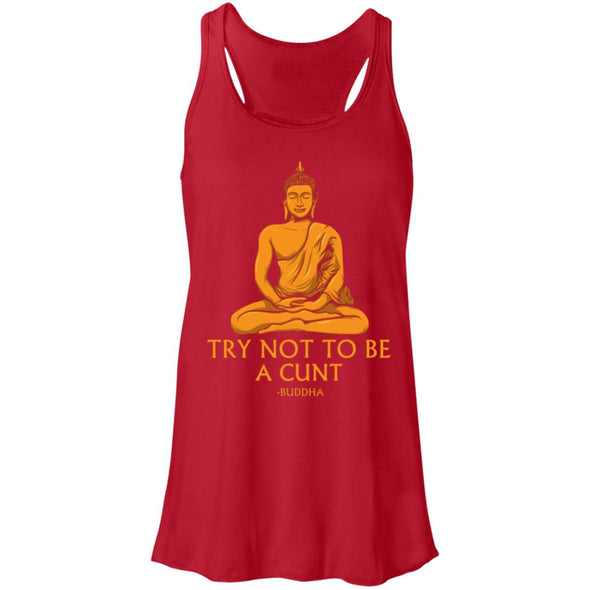 Buddha Cunt Flowy Racerback Tank