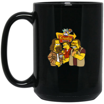 Near The Krusty Burger  Black Mug 15oz (2-sided)