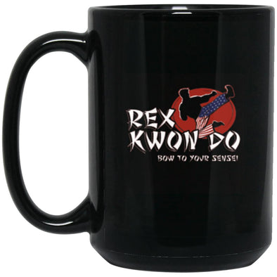 Rex Kwon Do Black Mug 15oz (2-sided)