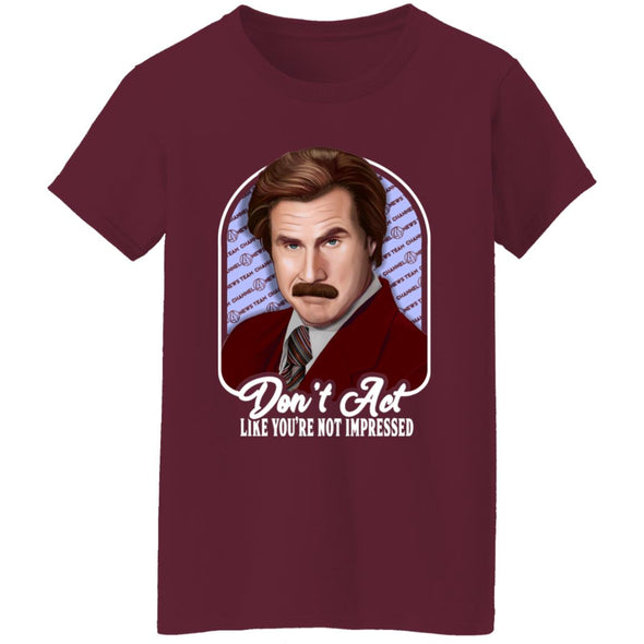 Burgundy Impressed Ladies Cotton Tee