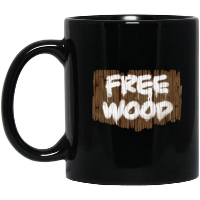 Free Wood Black Mug 11oz (2-sided)