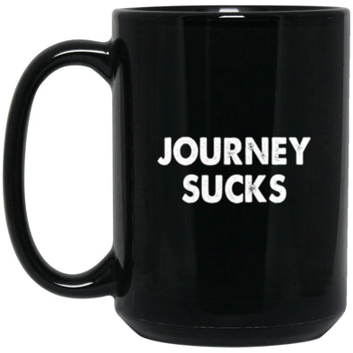 Journey Sucks Black Mug 15oz (2-sided)