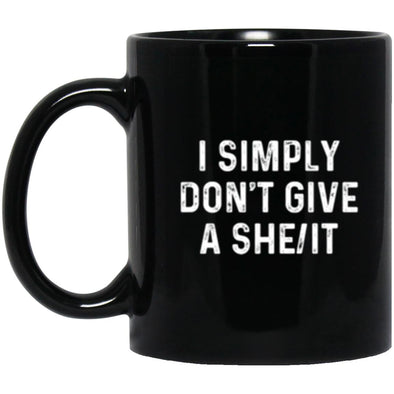 Don't Give A She/It Black Mug 11oz (2-sided)
