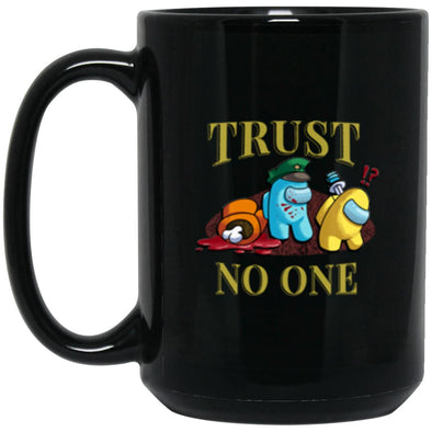 Trust No One Black Mug 15oz (2-sided)