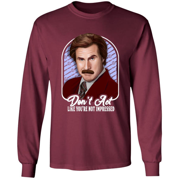 Burgundy Impressed Long Sleeve