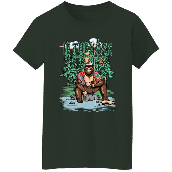 Bigfoot Fishing Ladies Cotton Tee