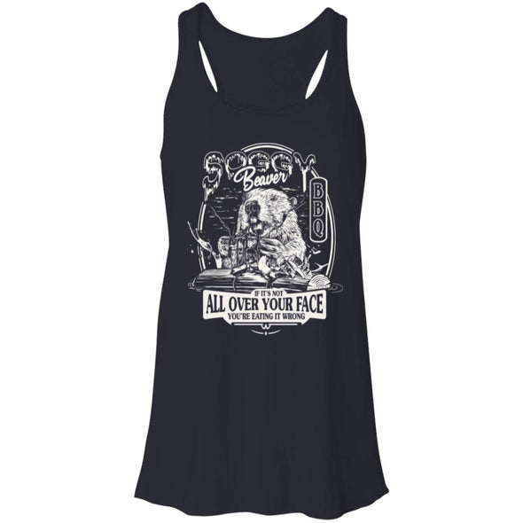 Soggy Beaver BBQ Flowy Racerback Tank