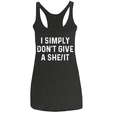 Don't Give A She/It Ladies Racerback Tank