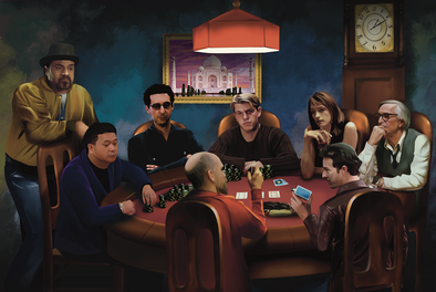 Rounders Poker Canvas 8x12