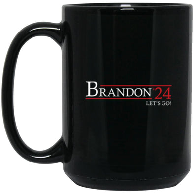 Let's Go Brandon Black Mug 15oz (2-sided)