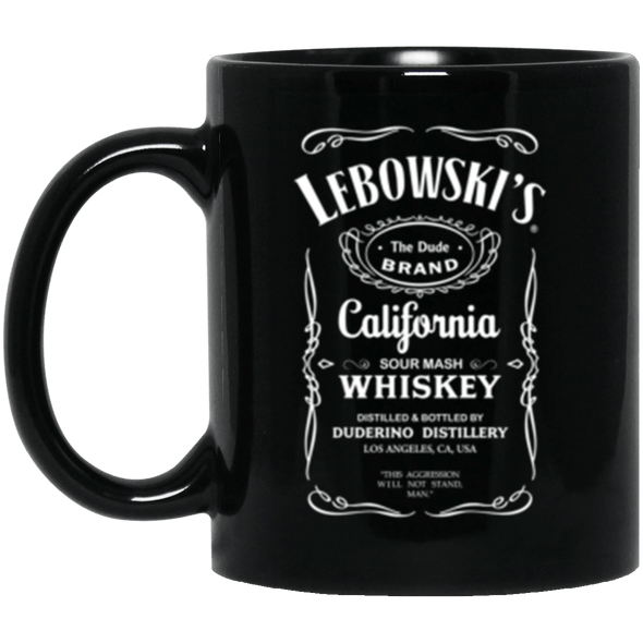 Lebowski Whiskey  Black Mug 11oz (2-sided)