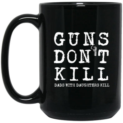 Dads With Daughters Black Mug 15oz (2-sided)