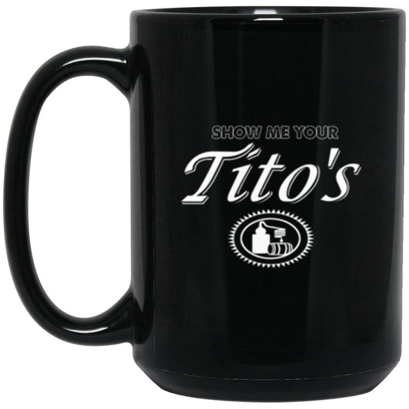 Tito's Black Mug 15oz (2-sided)