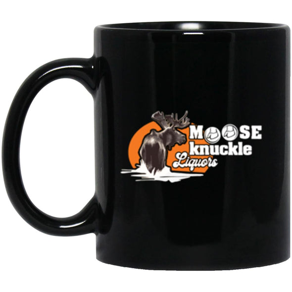 Moose Knuckle Liquors Black Mug 11oz (2-sided)