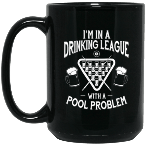 Drinking League Black Mug 15oz (2-sided)