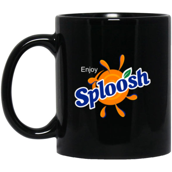 Enjoy Sploosh Black Mug 11oz (2-sided)