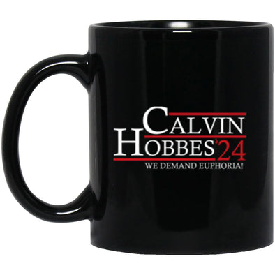 Calvin Hobbes 24 Black Mug 11oz (2-sided)