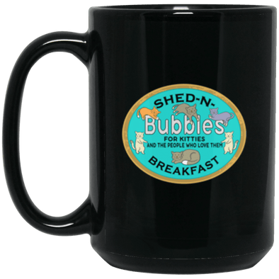 Bubbles' S&B Black Mug 15oz (2-sided)