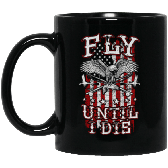 Fly Eagle Black Mug 11oz (2-sided)