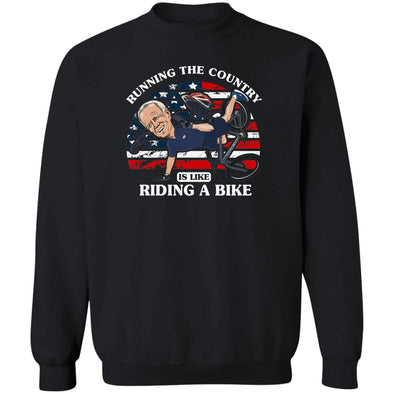 Biden Biking Crewneck Sweatshirt