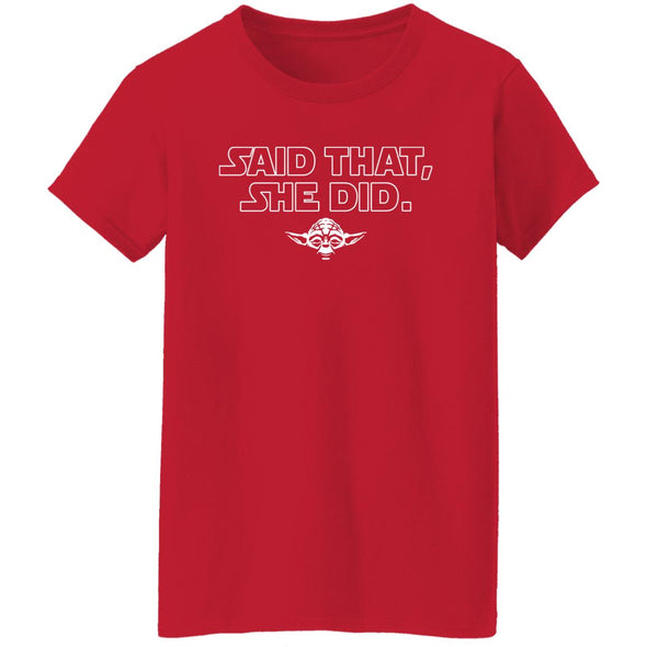 What She Said Yoda Ladies Cotton Tee