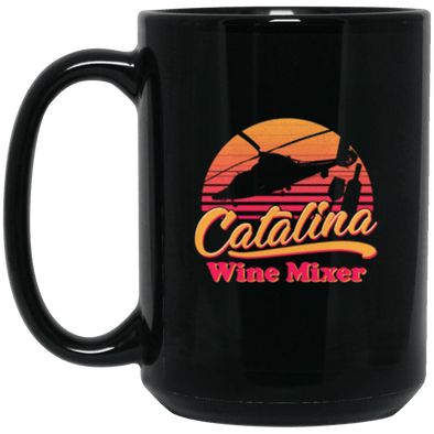 Catalina Wine Mixer Black Mug 15oz (2-sided)