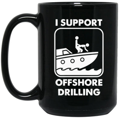 Offshore Drilling Black Mug 15oz (2-sided)