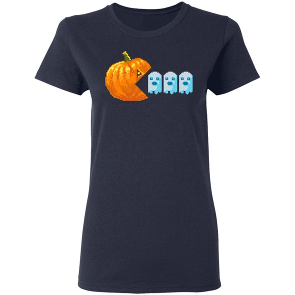 Pumpkin pac man Ladies Cotton Tee