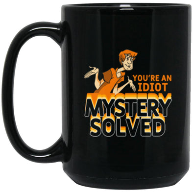 Mystery Solved Black Mug 15oz (2-sided)