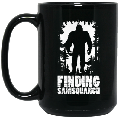 Finding Samsquanch Black Mug 15oz (2-sided)